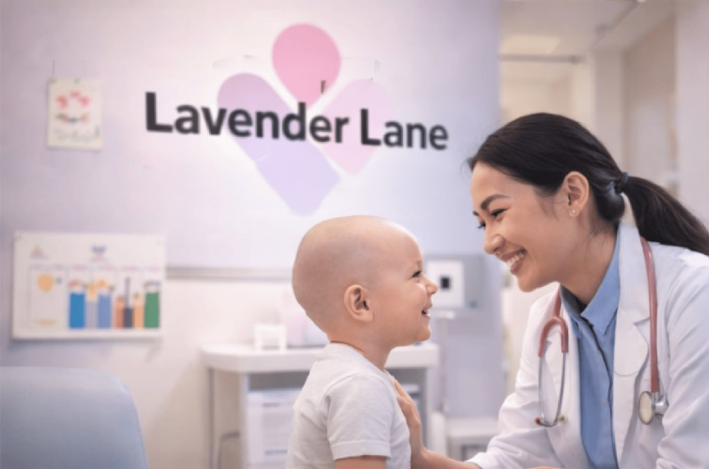 A Lavender Lane paediatrician sharing a smile with a young patient in our consulting room
