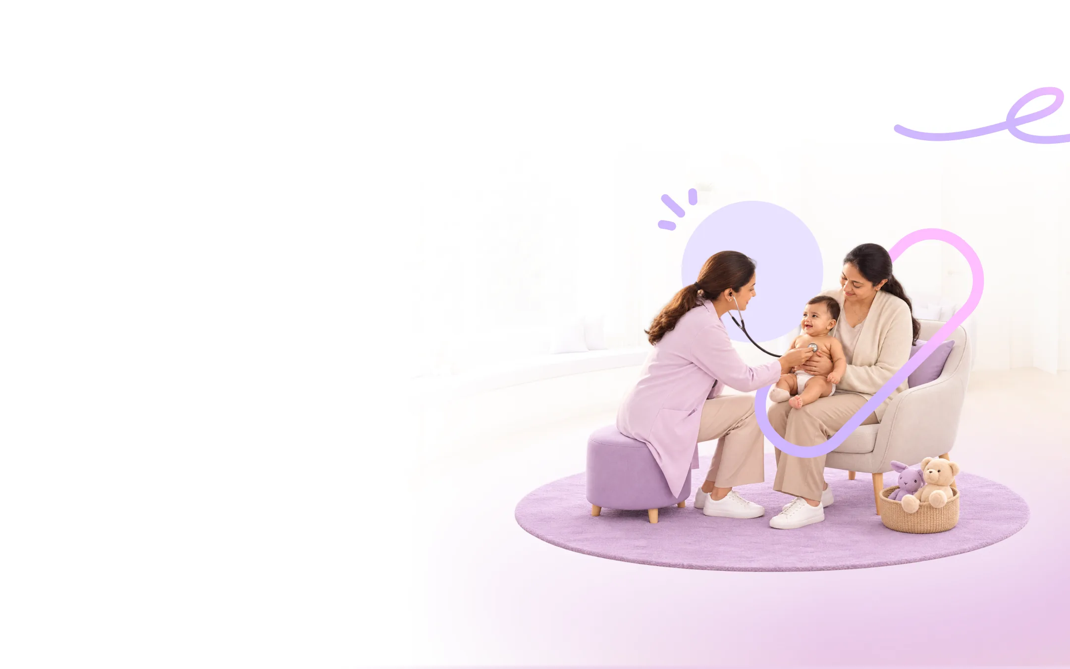 A calm well-baby and vaccination visit at Lavender Lane