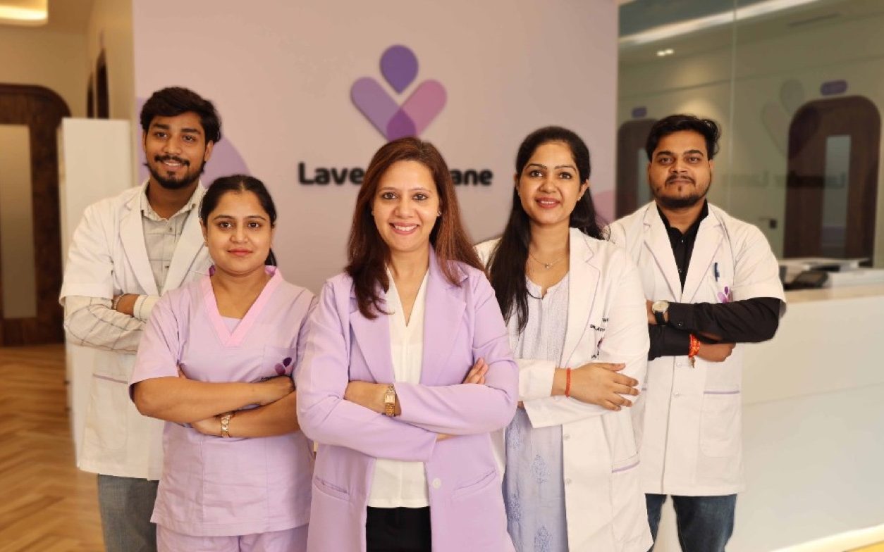 Dr Silky Jain with the Lavender Lane care team at the Noida centre