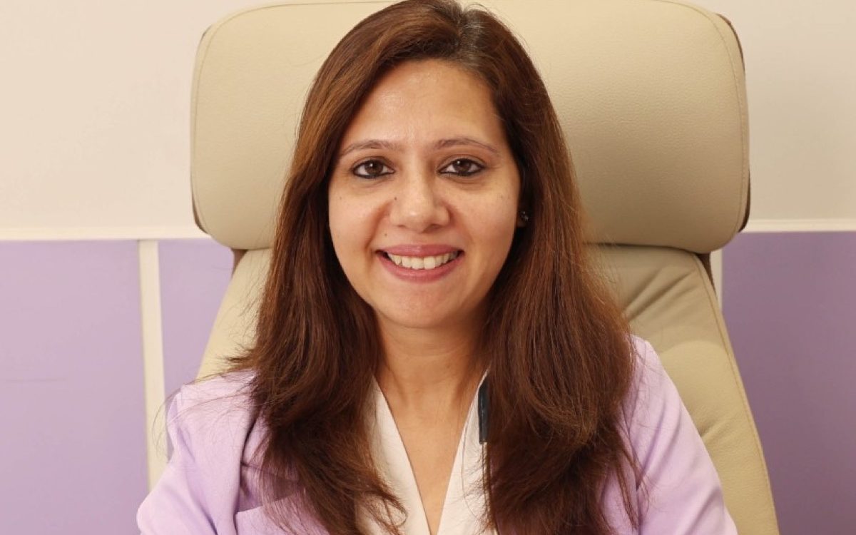 Dr Silky Jain, founder of Lavender Lane, seated in the clinic