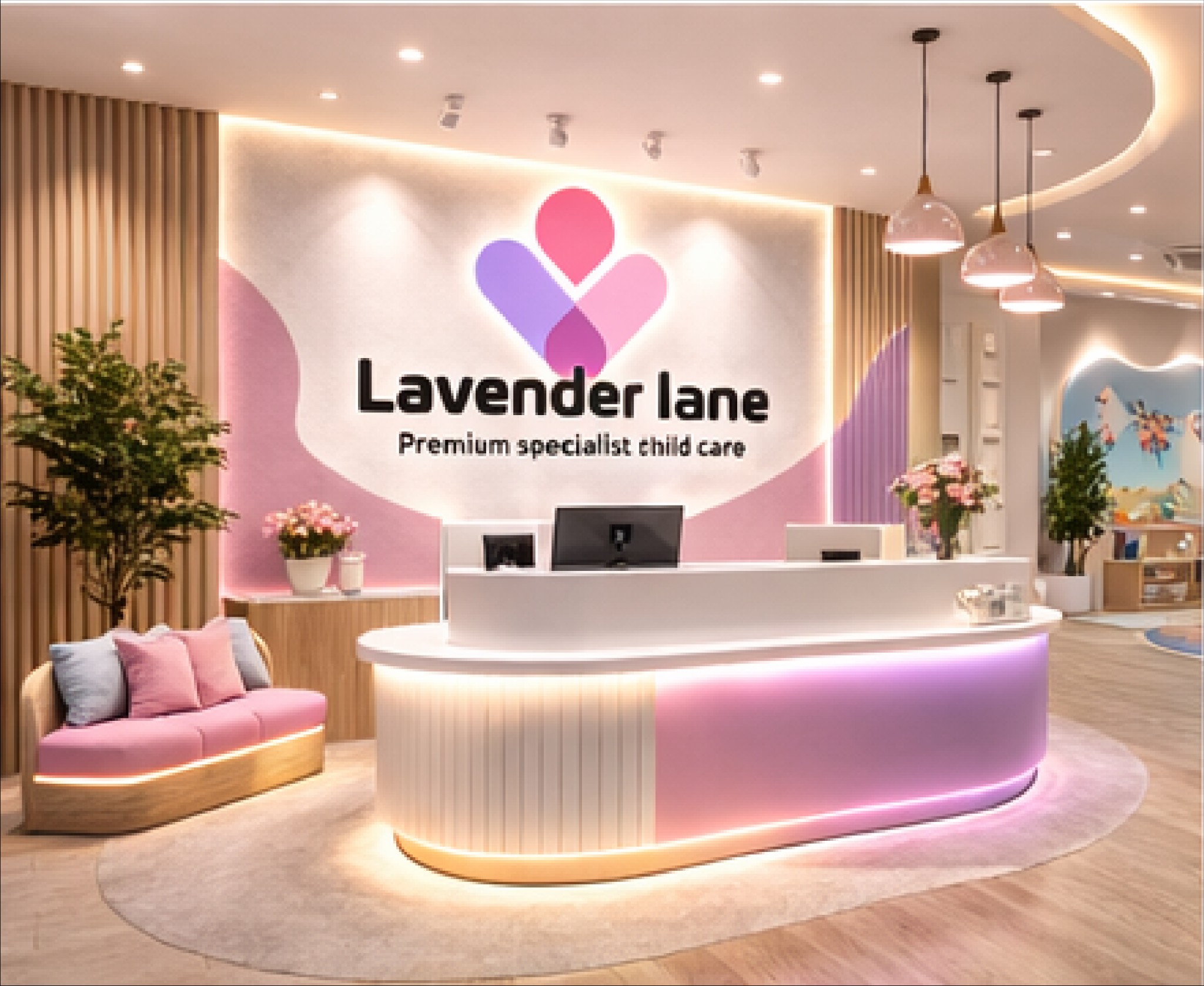 Lavender Lane Noida, reception and lobby